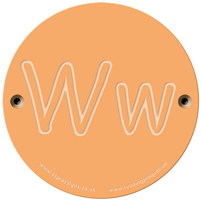 Rainbow Rubbing 'Ww'