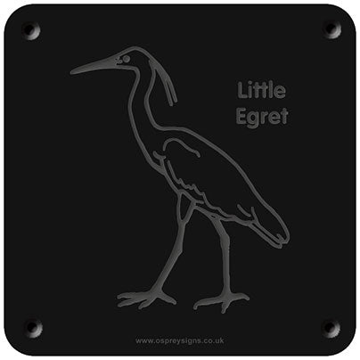 'Little egret' rubbing plaque