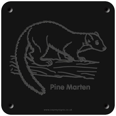 'Pine marten' rubbing plaque