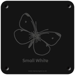 'Small white butterfly' rubbing plaque