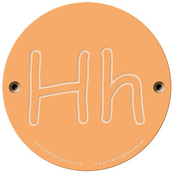 Rainbow Rubbing 'Hh'