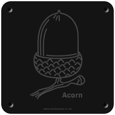 'Acorn' rubbing plaque