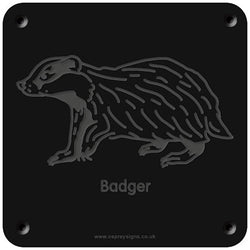 'Badger' rubbing plaque