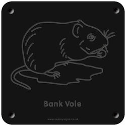 'Bank Vole' rubbing plaque