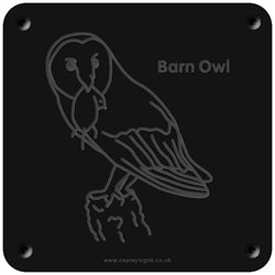 'Barn owl' rubbing plaque