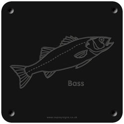 'Bass' rubbing plaque