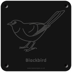 'Blackbird' rubbing plaque