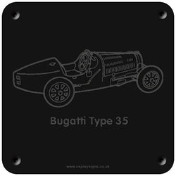 'Bugatti Type 35' rubbing plaque