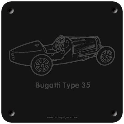 'Bugatti Type 35' rubbing plaque