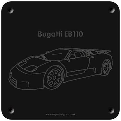 'Bugatti EB110' rubbing plaque
