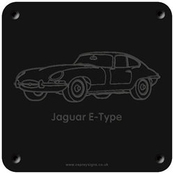 'Jaguar E-Type' rubbing plaque
