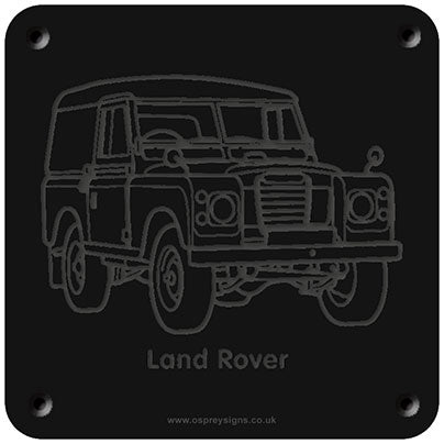 'Land Rover' rubbing plaque