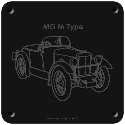 'MG M Type' rubbing plaque