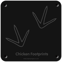 'Chicken footprint' rubbing plaque