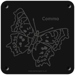 'Comma' rubbing plaque