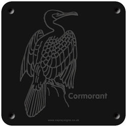 'Cormorant' rubbing plaque