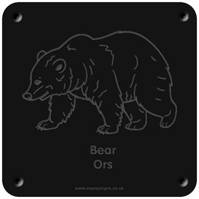 'Cornish Bear' rubbing plaque