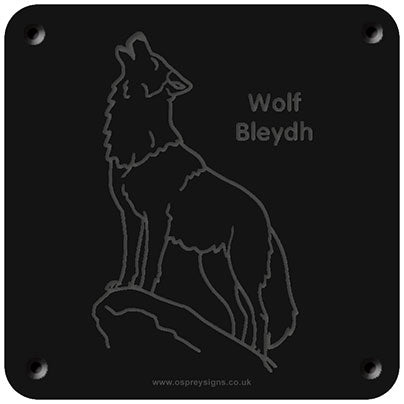 'Cornish Wolf' rubbing plaque