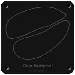 'Cow footprint' rubbing plaque