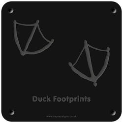 'Duck footprint' rubbing plaque