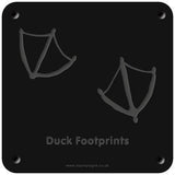 'Duck footprint' rubbing plaque