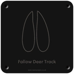 'Fallow deer track' rubbing plaque