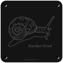 'Garden Snail' rubbing plaque