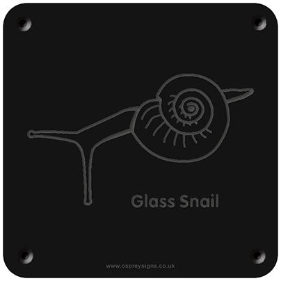 'Glass Snail' rubbing plaque