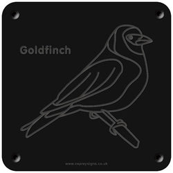 'Goldfinch' rubbing plaque