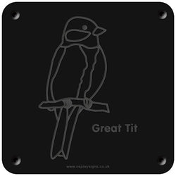 'Great tit' rubbing plaque