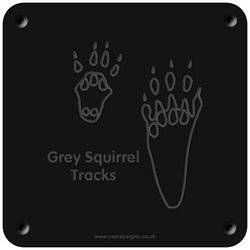 'Grey squirrel tracks' rubbing plaque