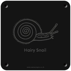 'Hairy Snail' rubbing plaque