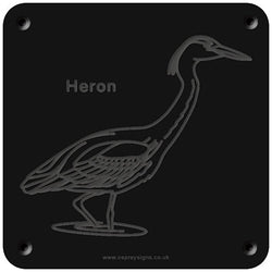 'Heron' rubbing plaque