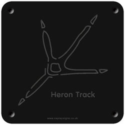 'Heron track' rubbing plaque