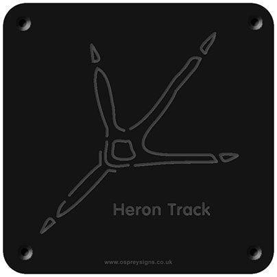 'Heron track' rubbing plaque