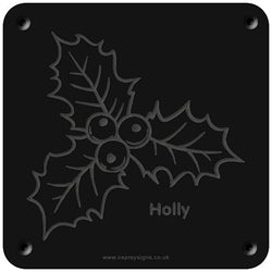 'Holly' rubbing plaque