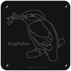 'Kingfisher' rubbing plaque