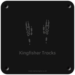 'Kingfisher tracks' rubbing plaque