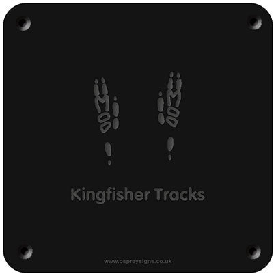 'Kingfisher tracks' rubbing plaque
