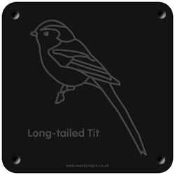 'Long-tailed tit' rubbing plaque