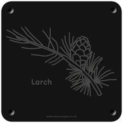 'Larch' rubbing plaque