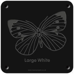 'Large white butterfly' rubbing plaque
