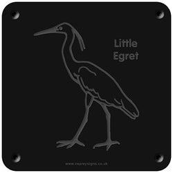 'Little egret' rubbing plaque