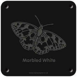 'Marbled white' rubbing plaque