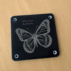 'Monarch butterfly' rubbing plaque