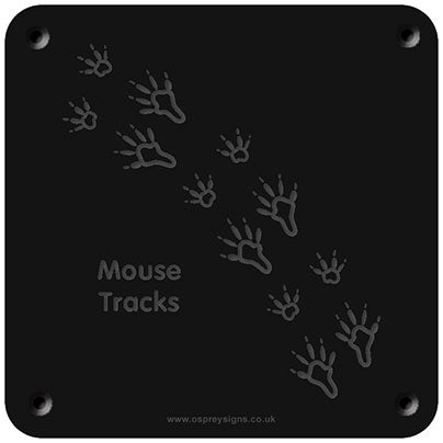 'Mouse tracks' rubbing plaque