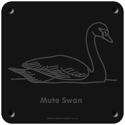 'Mute swan' rubbing plaque