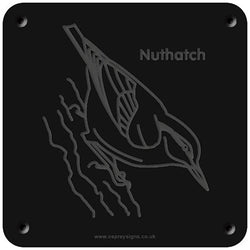 'Nuthatch' rubbing plaque
