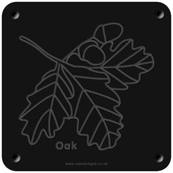 'Oak' rubbing plaque