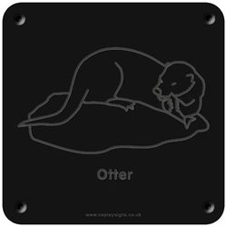 'Otter' rubbing plaque